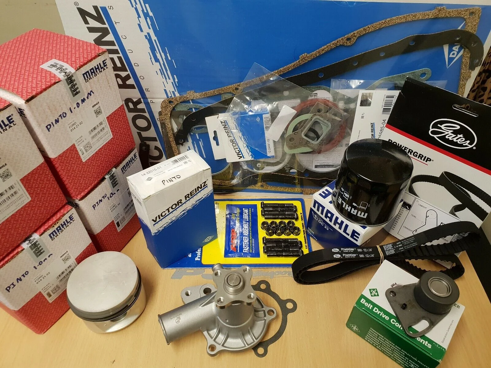 Ford pinto 2.0L engine rebuild kit +1.5mm mahle pistons